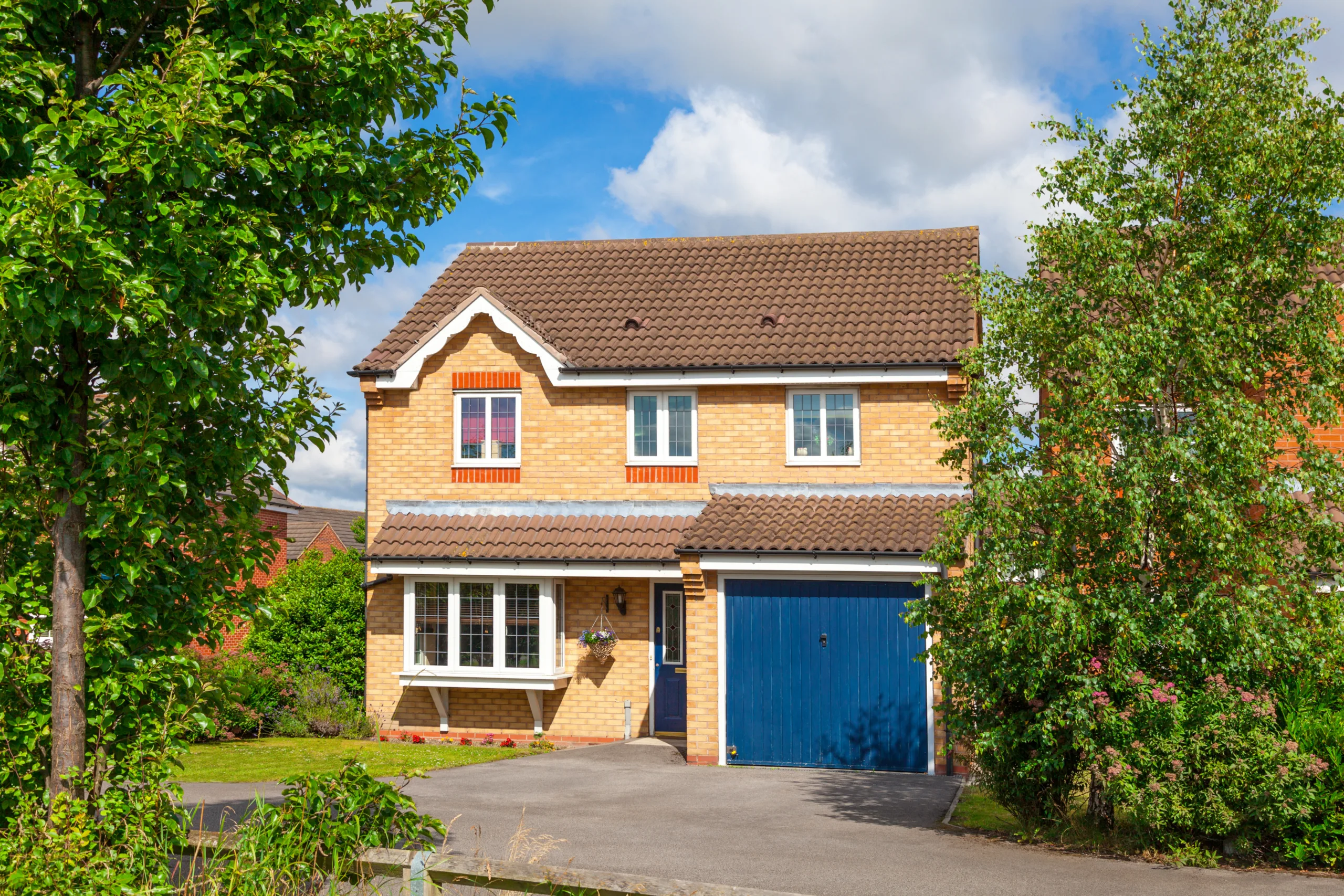 Detached home with a bespoke front door